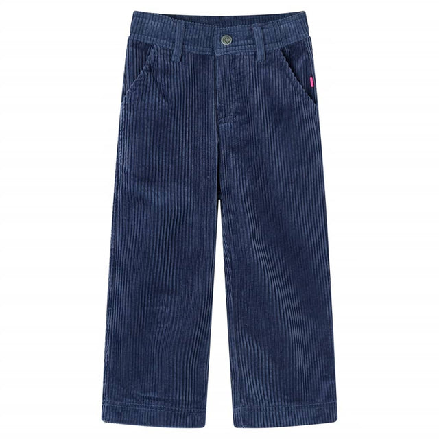 Vidaxl kinderbroek 116 ribfluweel marineblauw