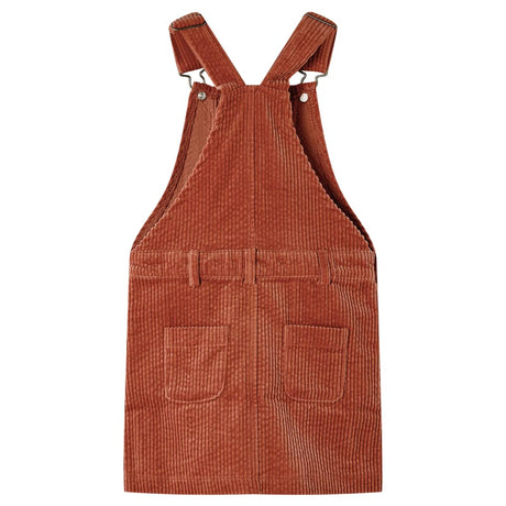 Vidaxl kindertuinjurk 116 ribfluweel cognackleurig