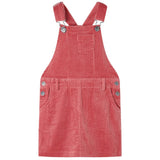 VidaXL Kindertuinjurk 140 ribfluweel roze
