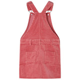 VidaXL Kindertuinjurk 140 ribfluweel roze