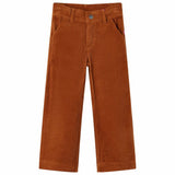 Vidaxl kinderbroek 104 ribfluweel cognackleurig