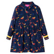 Vidaxl kinderjurk met lange mouwen 116 marineblauw