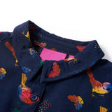 Vidaxl kinderjurk met lange mouwen 116 marineblauw
