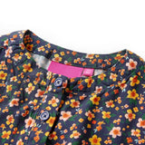 Vidaxl kinderjurk met lange mouwen 92 marineblauw