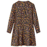 Vidaxl kinderjurk met lange mouwen 104 marineblauw