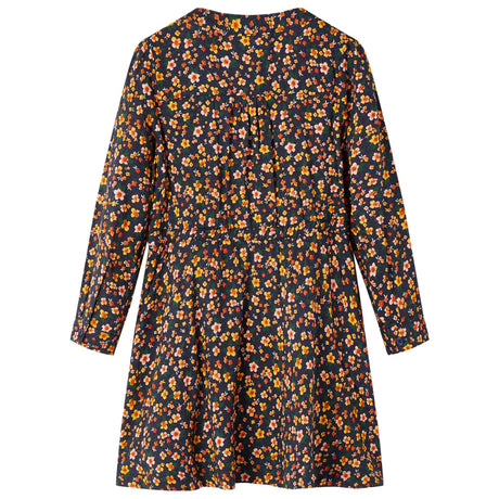 Vidaxl kinderjurk met lange mouwen 104 marineblauw