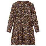 Vidaxl kinderjurk met lange mouwen 116 marineblauw