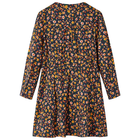 Vidaxl kinderjurk met lange mouwen 128 marineblauw