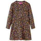 Vidaxl kinderjurk met lange mouwen 140 marineblauw