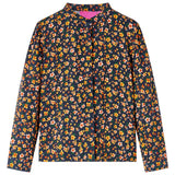 Vidaxl kinderoverhemd met bandkraag 116 marineblauw