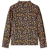 Vidaxl kinderoverhemd met bandkraag 128 marineblauw
