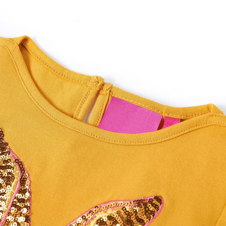 Vidaxl kindershirt met lange mouwen 104 okerkleurig