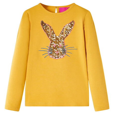 Vidaxl kindershirt met lange mouwen 128 okerkleurig