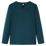 Vidaxl kindershirt met lange mouwen 128 donkergroen