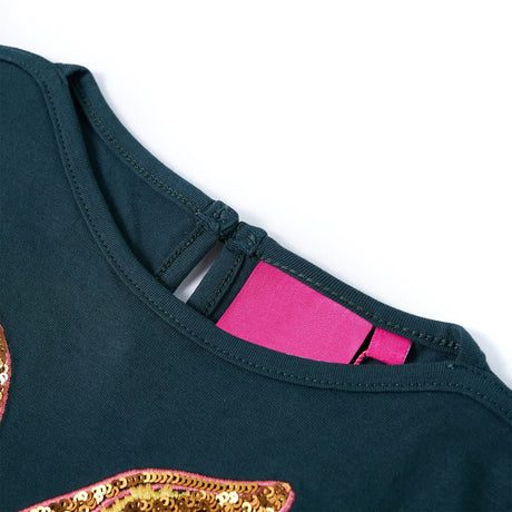 Vidaxl kindershirt met lange mouwen 128 donkergroen