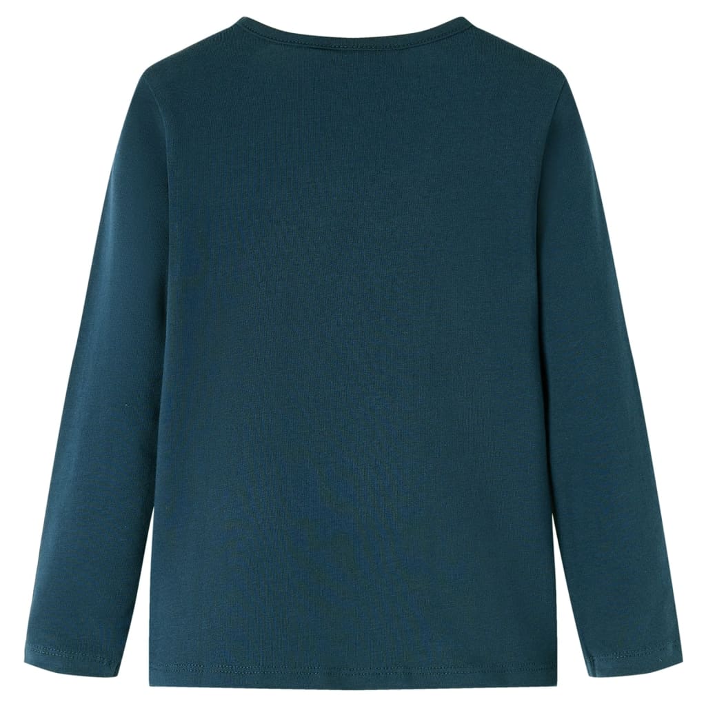 VidaXL Kindershirt met lange mouwen 116 donkergroen