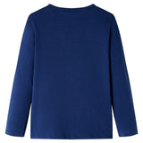 Vidaxl kindershirt met lange mouwen 92 marineblauw