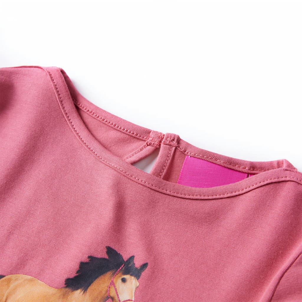 Vidaxl kindershirt met lange mouwen 116 oudroze