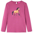 Vidaxl kindershirt met lange mouwen 92 frambooskleurig