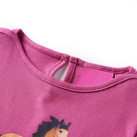 Vidaxl kindershirt met lange mouwen 140 frambooskleurig