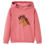 Vidaxl kindertrui met capuchon 128 oudroze