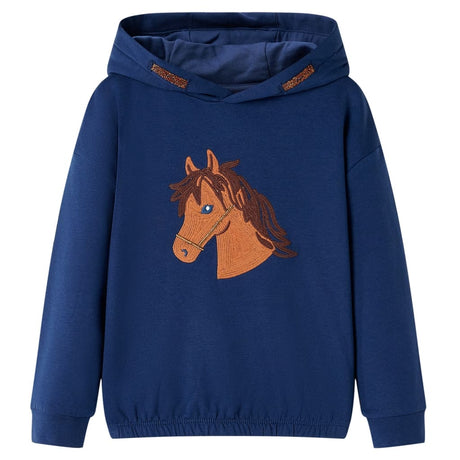 Vidaxl kindertrui met capuchon 92 marineblauw