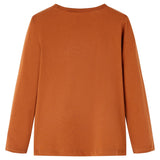 VidaXL Kindershirt met lange mouwen 128 cognackleurig