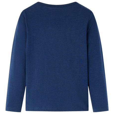 Vidaxl kindershirt met lange mouwen 116 marineblauw