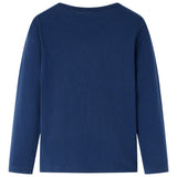 VidaXL Kindershirt met lange mouwen 140 marineblauw