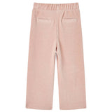 VidaXL Kinderbroek 92 ribfluweel Lichtroze