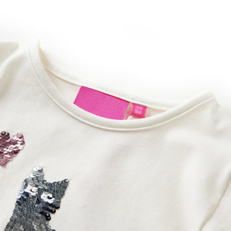 Vidaxl kindershirt met lange mouwen 104 ecru