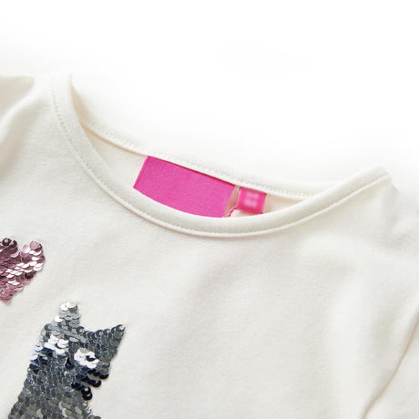 Vidaxl kindershirt met lange mouwen 128 ecru