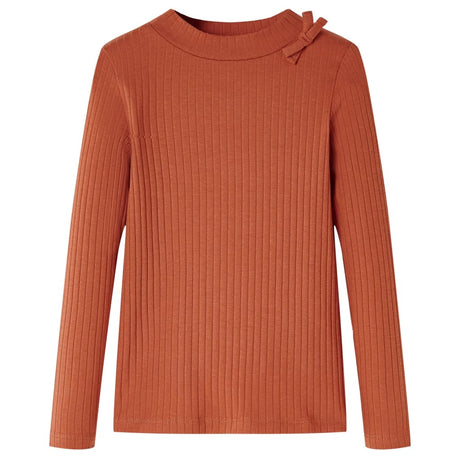 Vidaxl kindershirt met lange mouwen 104 cognackleurig