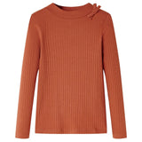 VidaXL Kindershirt met lange mouwen 128 cognackleurig