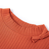Vidaxl kindershirt met lange mouwen 92 oranjebruin