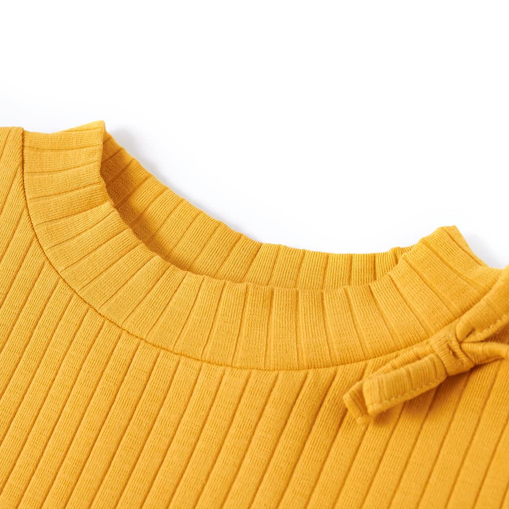 VidaXL Kindershirt met lange mouwen 128 okerkleurig