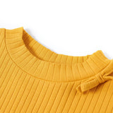 VidaXL Kindershirt met lange mouwen 128 okerkleurig