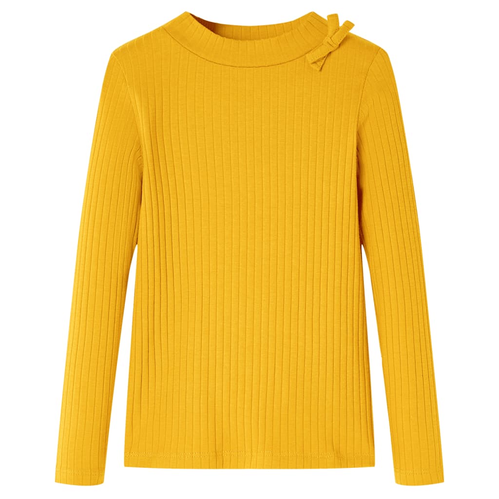 VidaXL Kindershirt met lange mouwen 140 okerkleurig