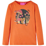 Vidaxl kindershirt met lange mouwen 116 oranjebruin