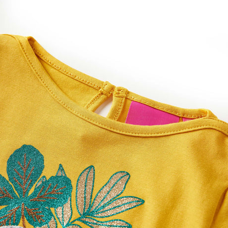 Vidaxl kindershirt met lange mouwen 140 okerkleurig