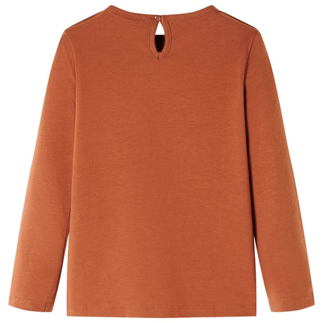 Vidaxl kindershirt met lange mouwen 128 cognackleurig