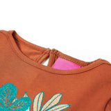 Vidaxl kindershirt met lange mouwen 128 cognackleurig