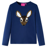 Vidaxl kindershirt met lange mouwen 92 marineblauw