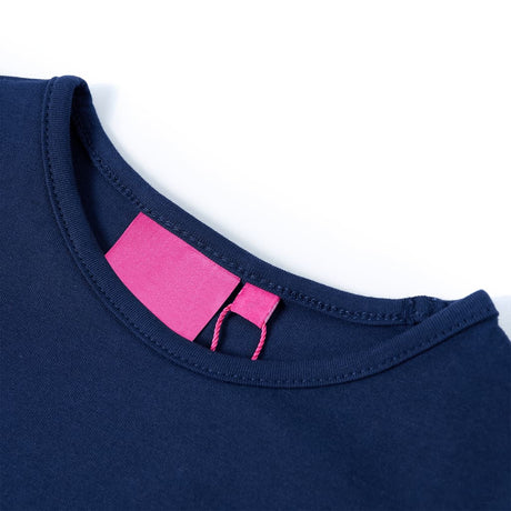Vidaxl kindershirt met lange mouwen 92 marineblauw