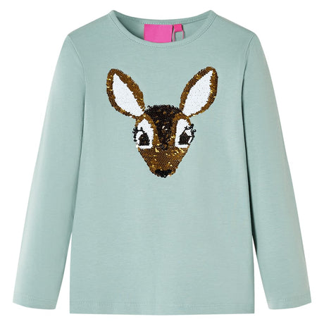 Vidaxl kindershirt met lange mouwen 116 middelmintkleurig