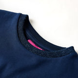 Vidaxl kinderjurk met lange mouwen 104 marineblauw