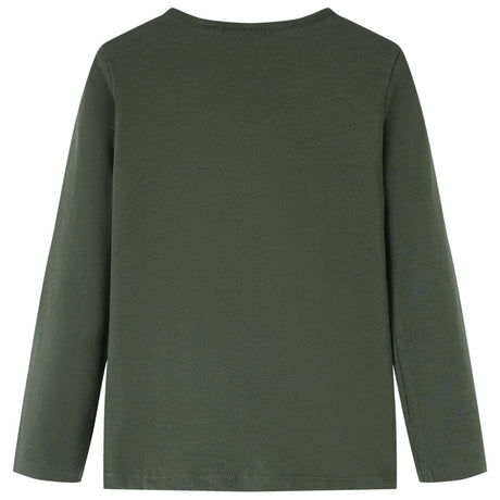 Vidaxl kindershirt met lange mouwen 116 kakikleurig