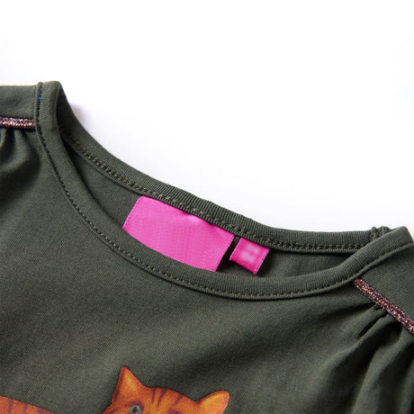 Vidaxl kindershirt met lange mouwen 140 kakikleurig