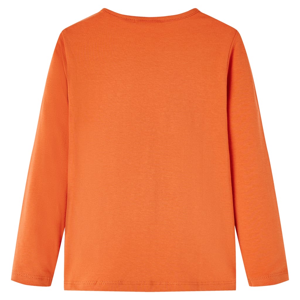 Vidaxl kindershirt met lange mouwen 92 oranjebruin