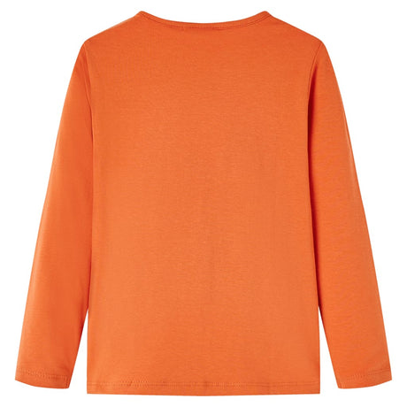 Vidaxl kindershirt met lange mouwen 92 oranjebruin